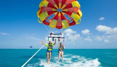Parasailing from Puerto Colón, Costa Adeje
