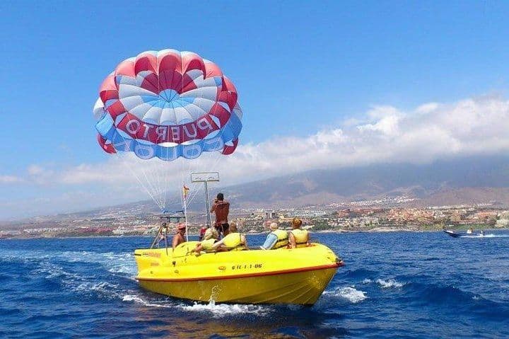 Parasailing from Puerto Colón, Costa Adeje